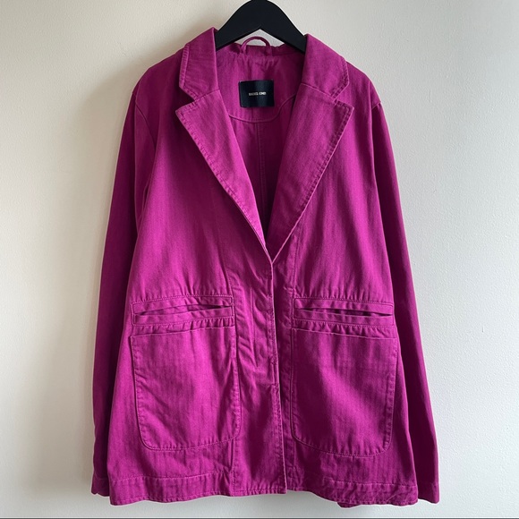 Rachel Comey cotton herringbone magenta pink chore coat jacket size S blazer - Picture 1 of 8